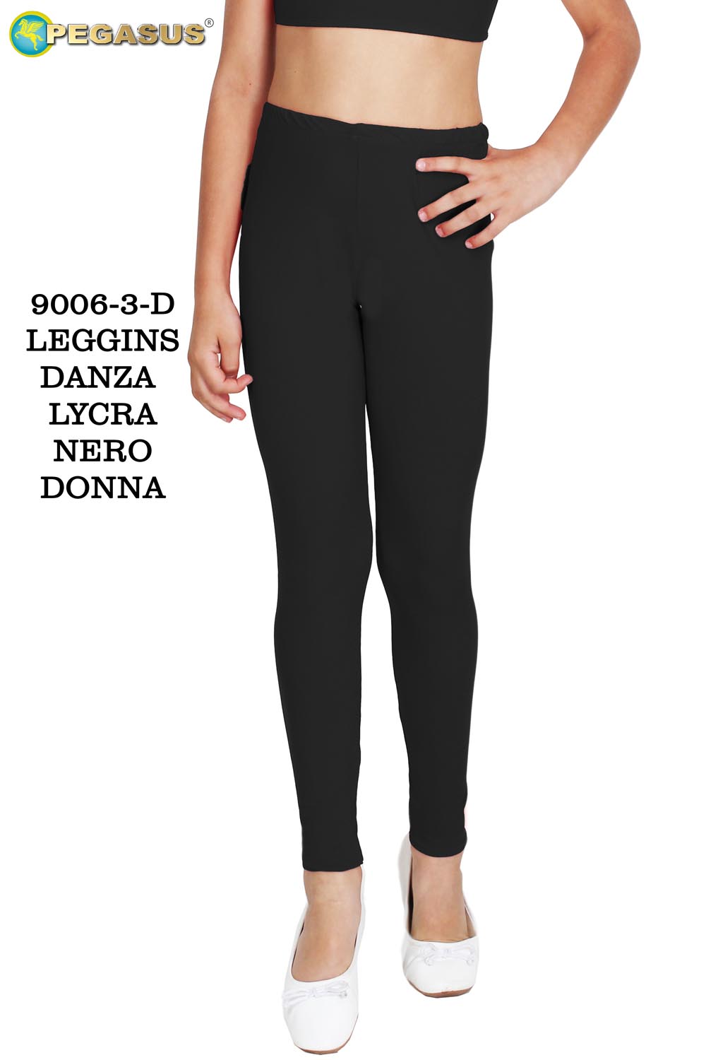 LEGGINS DANZA LYCRA NERO DONNA